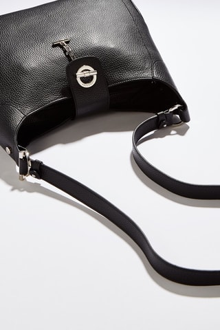 Sac porté épaule en cuir Paris - Noir