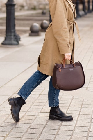 Sac à main M en cuir Fidèle - Marron