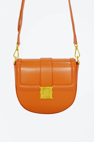 Sac bandoulière en cuir Bella - Orange