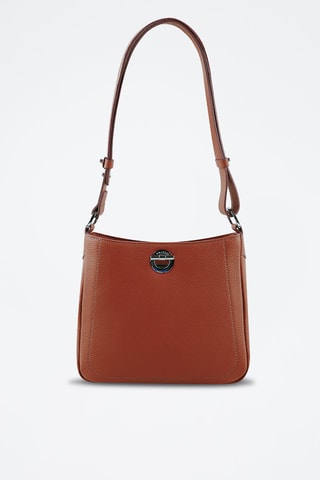 Sac bandoulière en cuir Paris - Marron