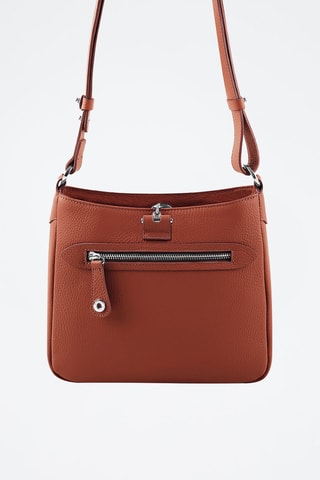 Sac bandoulière en cuir Paris - Marron