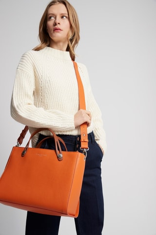Sac à main en cuir Fidèle - Orange