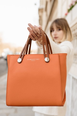 Sac à main en cuir Fidèle - Orange
