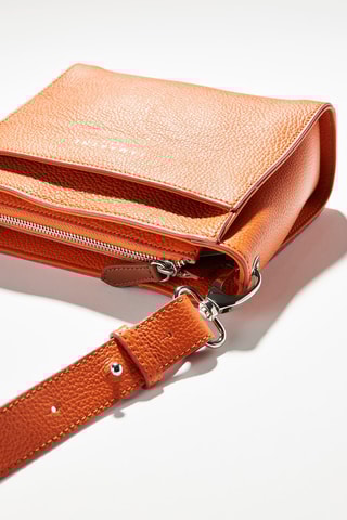 Sac bandoulière en cuir Fidèle  - Orange