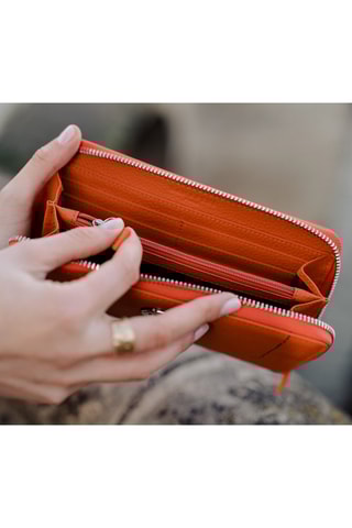 Portefeuille Paris en cuir Paris - Orange