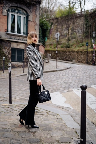 Sac à main en cuir Stella - Noir