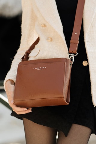 Sac bandoulière en cuir Fidèle - Marron