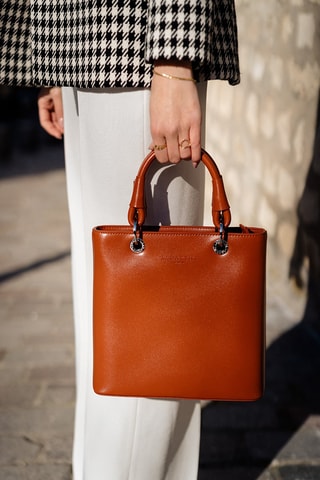 Sac à main en cuir Caprice - Marron