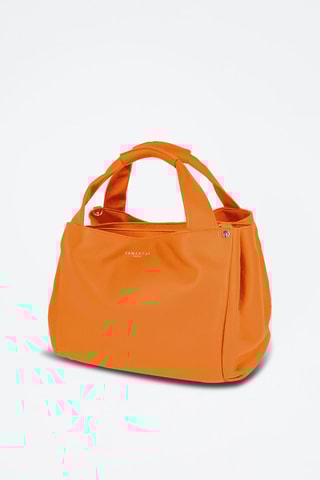 Sac à main en cuir Naturel - Orange