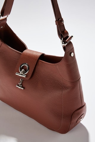 Sac porté épaule en cuir Paris - Marron