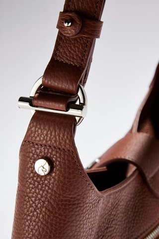 Sac porté épaule en cuir Paris - Marron