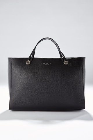 Cabas en cuir de veau Fidèle - Noir