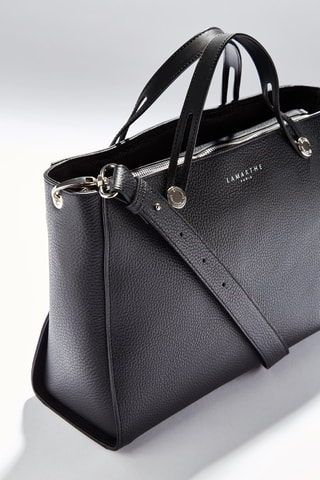 Cabas en cuir de veau Fidèle - Noir