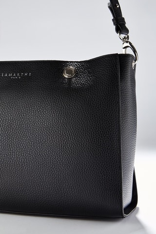 Cabas en cuir de veau Fidèle - Noir