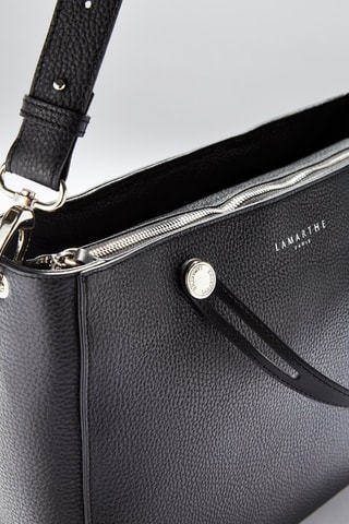 Cabas en cuir de veau Fidèle - Noir