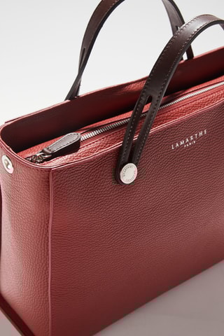 Cabas en cuir Fidele - Rouge