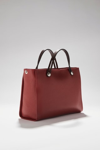 Cabas en cuir Fidele - Rouge