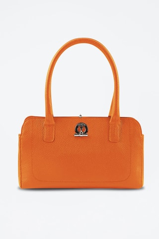 Sac porté épaule en cuir Paris - Orange