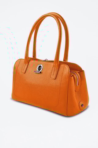 Sac porté épaule en cuir Paris - Orange