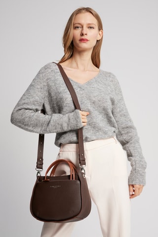 Sac à main S en cuir Fidèle - Marron