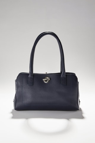 Sac porté épaule en cuir Paris - Bleu