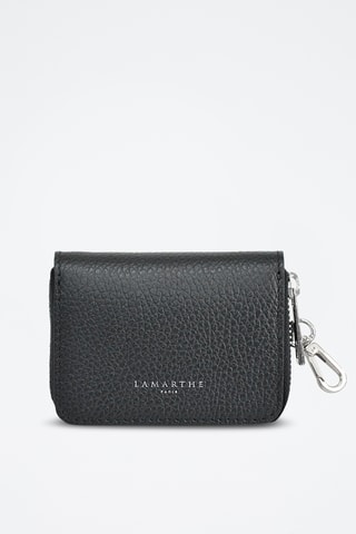 Porte-cartes en cuir Saphir - Noir