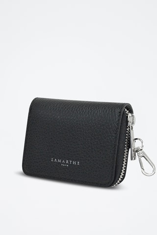 Porte-cartes en cuir Saphir - Noir