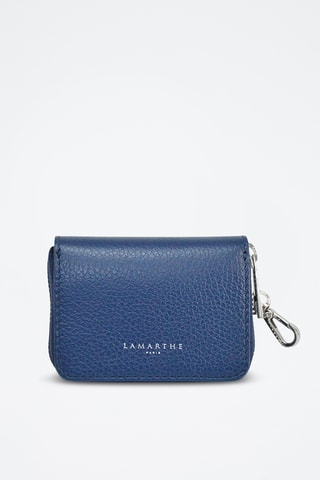 Porte-cartes en cuir Saphir - Bleu marine