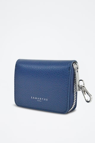 Porte-cartes en cuir Saphir - Bleu marine
