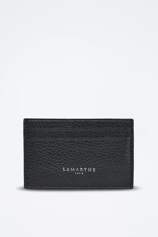 Porte-cartes en cuir Saphir - Noir