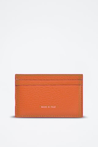 Porte-cartes en cuir Saphir - Orange