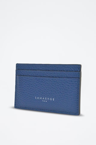 Porte-cartes en cuir Saphir - Bleu marine