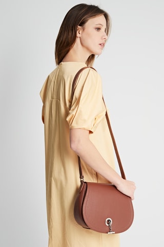 Sac bandoulière en cuir Paris - Marron