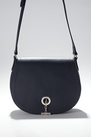 Sac bandoulière en cuir Paris - Bleu