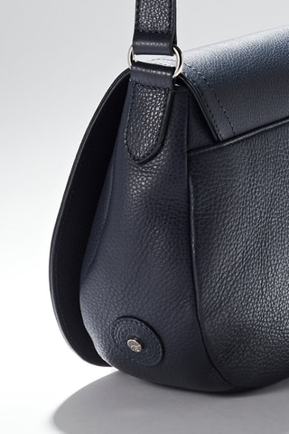 Sac bandoulière en cuir Paris - Bleu