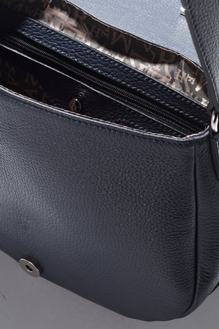 Sac bandoulière en cuir Paris - Bleu