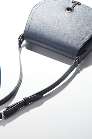 Sac bandoulière en cuir Paris - Bleu