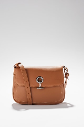 Sac bandoulière en cuir Paris - Marron