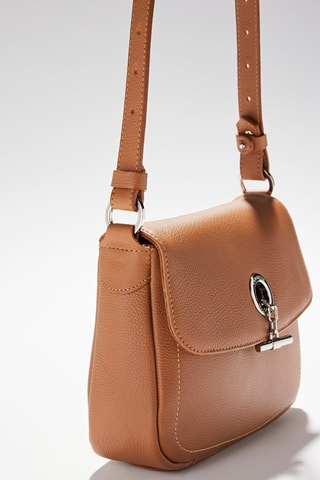 Sac bandoulière en cuir Paris - Marron