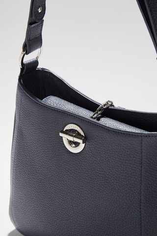 Sac bandoulière en cuir Paris - Bleu