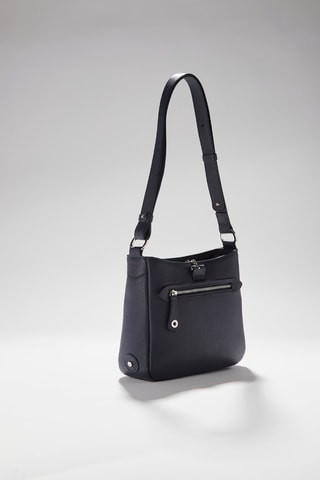 Sac bandoulière en cuir Paris - Bleu