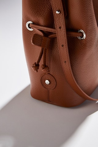 Sac seau en cuir S Paris - Marron