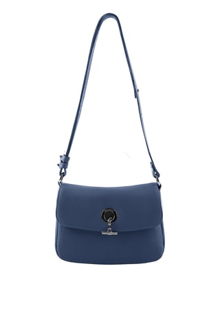 Sac bandoulière en cuir Paris - Bleu