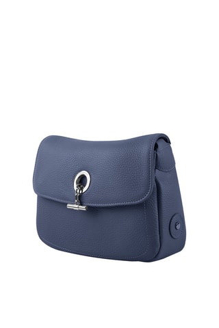 Sac bandoulière en cuir Paris - Bleu