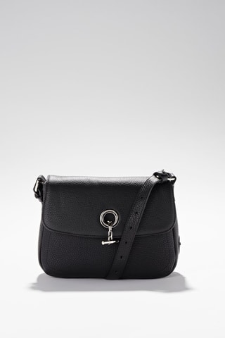 Sac bandoulière en cuir Paris - Noir