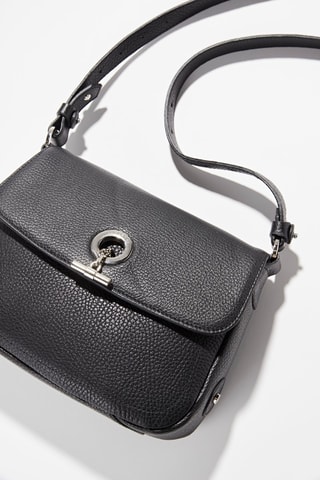 Sac bandoulière en cuir Paris - Noir