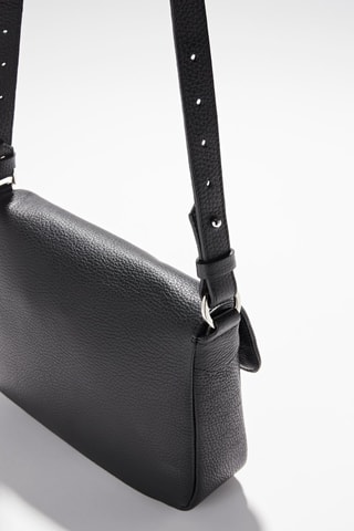 Sac bandoulière en cuir Paris - Noir