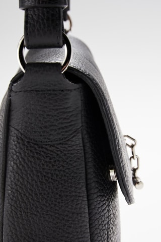 Sac bandoulière en cuir Paris - Noir