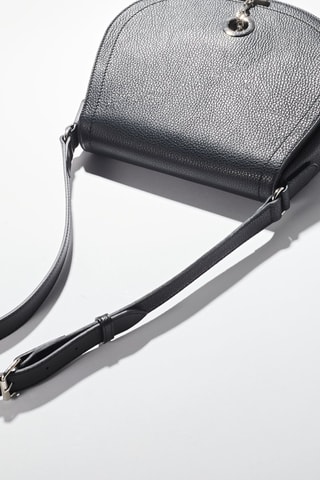 Sac bandoulière en cuir Paris - Noir