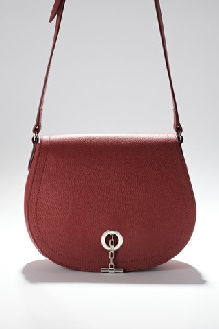 Sac bandoulière en cuir Paris - Marron